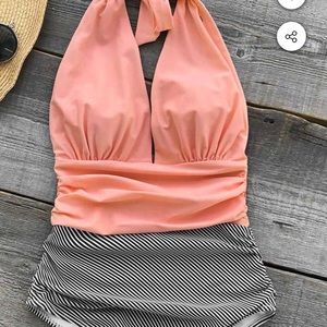 Cupshe halter one piece bathing suit.
